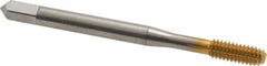 Balax - #8-32 UNC H10 Thread Limit Bottoming Thread Forming Tap - High Speed Steel, TiN Finish, 2-1/8" OAL, 3/4" Thread Length, Right Hand Thread, Series BXB - Strong Tooling