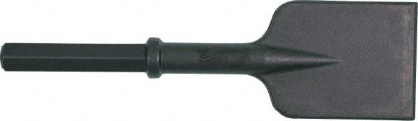 Ingersoll-Rand - 5" Head Width, 18" OAL, 1-1/8" Shank Diam, Asphalt Cutter Chisel - Hex Drive, Hex Shank, Steel - Strong Tooling