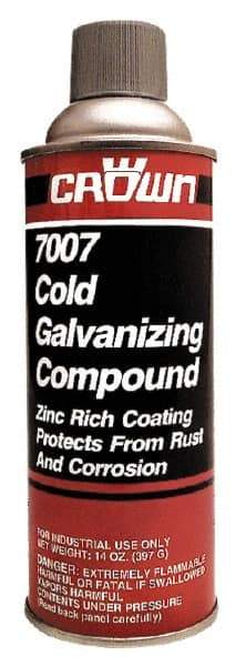 Crown - 13 oz Zinc Cold Galvanizing Compound - Comes in Aerosol, Food Grade - Strong Tooling