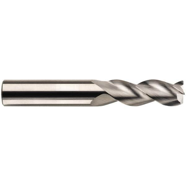 SGS - 3/4", 3 Flute, Single End, Solid Carbide, 0.09" Corner Radius End Mill - 4" OAL, 38° Helix, Right Hand Flute, 1" LOC, Right Hand Cut, 1-3/4" Extended Reach - Strong Tooling