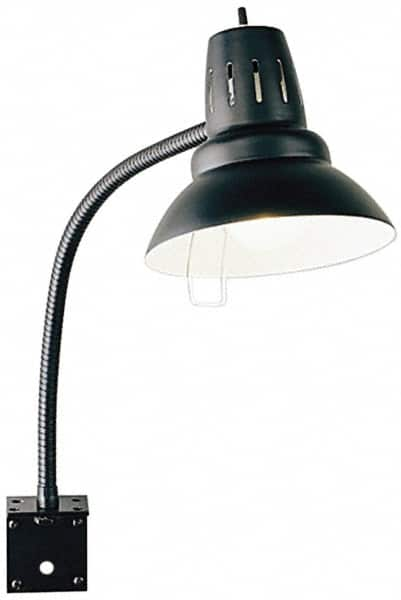 Electrix - 22 Inch, Gooseneck, Bracket Mounted, Incandescent, Black, General Purpose Task Light - 100 Watt, Nonmagnifying - Strong Tooling