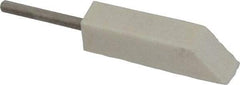 Made in USA - 3/8" Diam, 1/8" Shank Diam, Taper Shaped Mounted Bob - Medium Density, 1-1/2" Head Length, 1-1/2" Shank Length, Wool Felt, for Reciprocating Tools - Strong Tooling