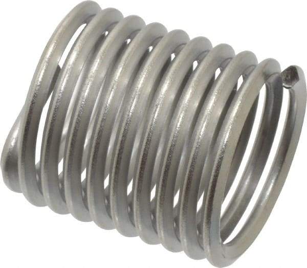 Heli-Coil - 3/4-10 UNC, 1-1/8" OAL, Free Running Helical Insert - 9-3/8 Free Coils, Tanged, Stainless Steel, Bright Finish, 1-1/2D Insert Length - Strong Tooling