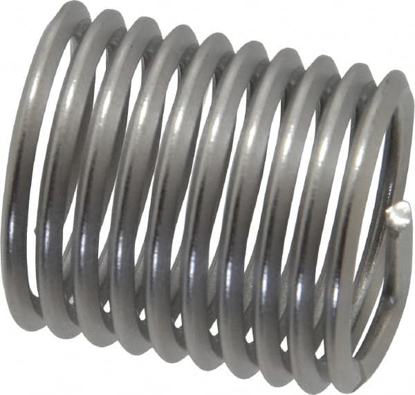 Heli-Coil - M20x2.50 Metric Coarse, 30mm OAL, Free Running Helical Insert - 13-5/8 Free Coils, Tanged, Stainless Steel, Bright Finish, 1-1/2D Insert Length - Strong Tooling