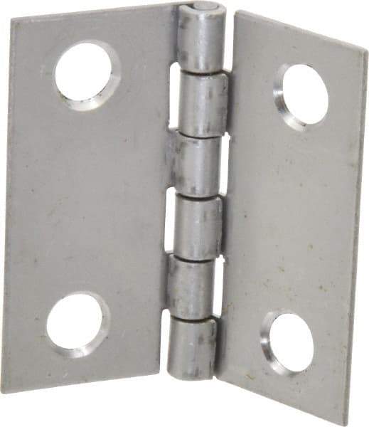 Made in USA - 1-1/2" Long x 1-1/2" Wide x 0.035" Thick, 302/304 Stainless Steel Commercial Hinge - 4 Holes, 0.086" Pin Diam - Strong Tooling