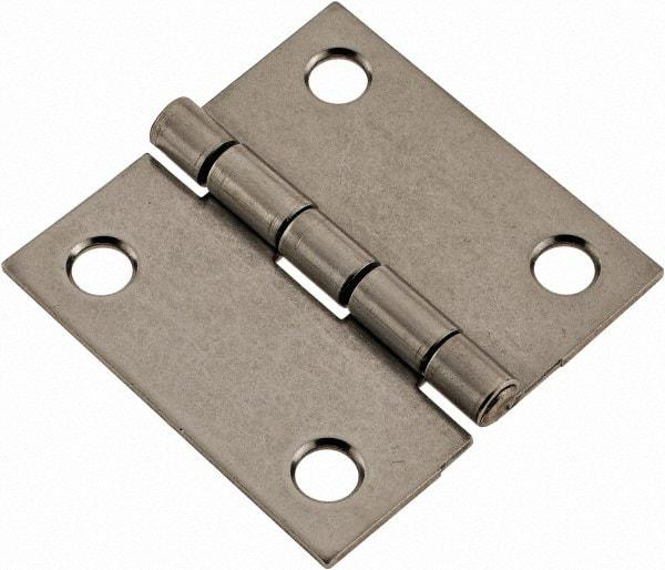 Made in USA - 2" Long x 2" Wide x 0.062" Thick, 302/304 Stainless Steel Commercial Hinge - 4 Holes, 0.12" Pin Diam - Strong Tooling