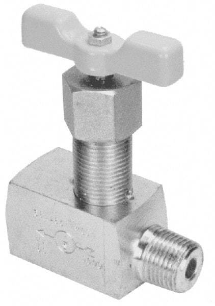 Value Collection - 3/4" Pipe, Inline Hard Seat Needle Valve - FNPT x FNPT Ends, Alloy Valve, 10,000 Max psi - Strong Tooling