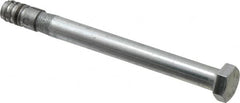 Made in USA - 3/8" Diam, 3/8" Drill, 4" OAL, Taper Bolt Concrete Anchor - Grade 5 Steel, Zinc-Plated Finish, Hex Head, Hex Drive - Strong Tooling