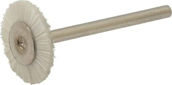 Osborn - 3/4" OD, 1/8" Shank Diam, Nylon Wheel Brush - 3/32" Face Width, 6,000 RPM - Strong Tooling