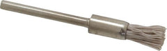 Osborn - 600 Grit, 1/4" Brush Diam, End Brush - Super Fine Grade, 1/8" Diam Shank, 6,000 Max RPM - Strong Tooling