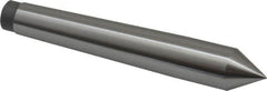 Value Collection - 0.48" Head Diam, Steel Standard Point Solid Dead Center - 1MT Morse Taper, 0.48" Point Diam, 3-5/32" OAL - Strong Tooling