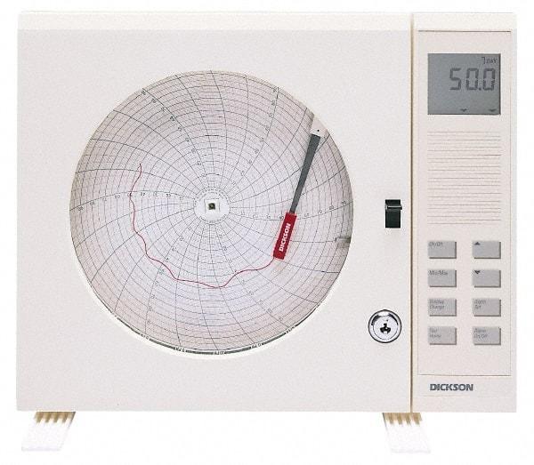 Dickson - 32 to 122°F, 31 Day Recording Time Chart - 8 Inch Diameter, Use with Esx Recorders - Strong Tooling