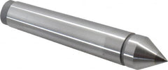 Value Collection - 0.71" Head Diam, Carbide-Tipped Steel Standard Point Solid Dead Center - 2MT Morse Taper, 0.71" Point Diam, 3.94" OAL - Strong Tooling