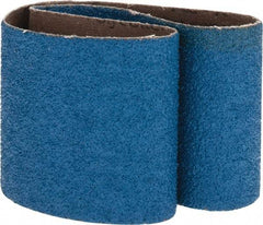 Made in USA - 3" Wide x 21" OAL, 36 Grit, Zirconia Alumina Abrasive Belt - Zirconia Alumina, Very Coarse, Coated, X Weighted Cloth Backing - Strong Tooling