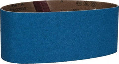 Made in USA - 3" Wide x 21" OAL, 60 Grit, Zirconia Alumina Abrasive Belt - Zirconia Alumina, Medium, Coated, X Weighted Cloth Backing - Strong Tooling