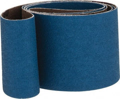 Made in USA - 2-1/2" Wide x 60" OAL, 80 Grit, Zirconia Alumina Abrasive Belt - Zirconia Alumina, Medium, Coated, X Weighted Cloth Backing - Strong Tooling