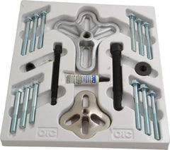 OTC - 16 Piece, 5 Ton Capacity, 4" Spread, Flange-Type Puller Set - 12-1/4" OAL - Strong Tooling