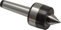 Bison - MT3 Taper Shank, 2.2" Head Diam 925 Lb Capacity Live Center - 4,000 Max RPM, 0.98" Point Diam, 1.12" Point Len, 925 Lb Max Workpc, 6.14" OAL, 1.12" Long Tip, Standard Point - Strong Tooling