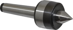 Bison - MT2 Taper Shank, 1.57" Head Diam 460 Lb Capacity Live Center - 5,000 Max RPM, 0.7" Point Diam, 0.87" Point Len, 460 Lb Max Workpc, 4.74" OAL, 0.87" Long Tip, Standard Point - Strong Tooling