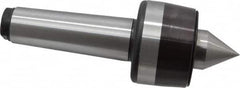 Bison - MT5 Taper Shank, 3.35" Head Diam 4,400 Lb Capacity Live Center - 2,500 Max RPM, 1.61" Point Diam, 1.77" Point Len, 4,400 Lb Max Workpc, 9.33" OAL, 1.77" Long Tip, Standard Point - Strong Tooling