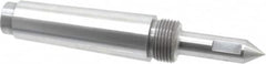 Riten - 5/8" Head Diam, Steel Long Point Solid Dead Center - 4MT Morse Taper, 5/8" Point Diam, 2-1/4" Point Length - Strong Tooling