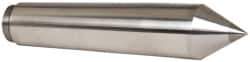 Riten - 1.748" Head Diam, Carbide-Tipped Steel Standard Point Solid Dead Center - 5MT Morse Taper, 1.748" Point Diam, 8-1/2" OAL - Strong Tooling