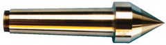 Riten - 1-51/64" Head Diam, Carbide-Tipped Steel Standard Point Solid Dead Center - B&S 12 Brown & Sharpe Taper, 1-51/64" Point Diam - Strong Tooling