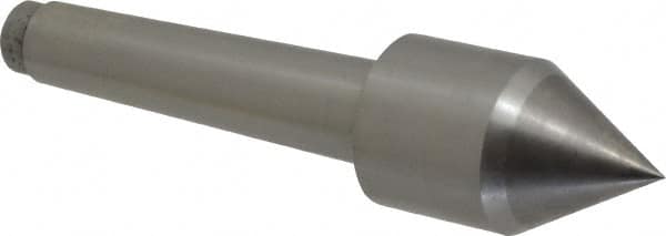 Riten - 1-1/4" Head Diam, Carbide-Tipped Steel Standard Point Solid Dead Center - B&S 7 Brown & Sharpe Taper, 1-1/4" Point Diam - Strong Tooling