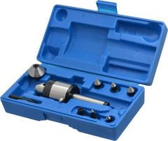 Interstate - 7 Point, 740 Lb Max Workpiece, 5-21/32" OAL, 1-5/16" Head Diam, Tool Steel, Live Center & Point Set - 2MT Taper, Interchangeable - Strong Tooling