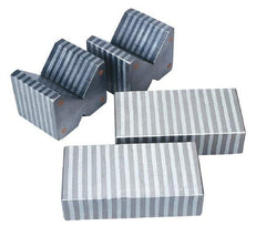 Value Collection - 1-5/16" Max Capacity, 90° Angle, Hardened Steel V-Block - 3-1/2" Long x 2-3/8" Wide x 1-7/8" High, Sold as 2 Block Set - Strong Tooling