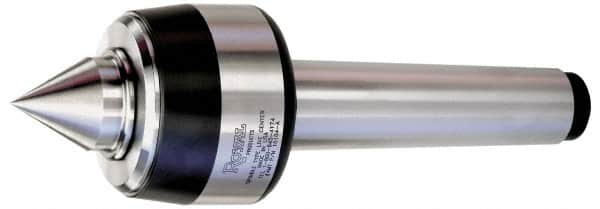 Royal Products - MT6 Taper Shank, 4" Head Diam 10,080 Lb Capacity Live Center - 3,500 Max RPM, 3.15" Head Length, 2" Point Diam, 2.31" Point Len, 4,080 Lb Max Workpc, 13-7/32" OAL, Standard Point - Strong Tooling