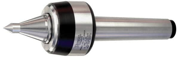 Royal Products - MT6 Taper Shank, 4" Head Diam 8,420 Lb Capacity Live Center - 3,500 Max RPM, 3.15" Head Length, 2" Point Diam, 3" Point Len, 2,420 Lb Max Workpc, 13-29/32" OAL, 3/4" Tip Diam, Long Point - Strong Tooling