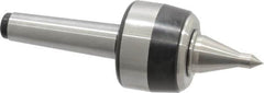 Royal Products - MT3 Taper Shank, 2.33" Head Diam 4,640 Lb Capacity Live Center - 5,000 Max RPM, 1-3/4" Head Length, 1" Point Diam, 1.86" Point Len, 740 Lb Max Workpc, 7-1/16" OAL, 3/8" Tip Diam, Long Point - Strong Tooling