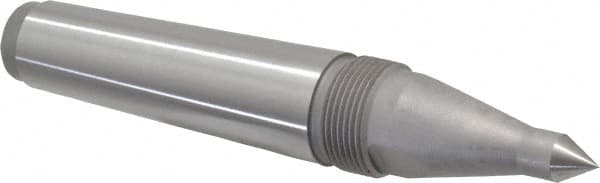 Royal Products - 1.231" Head Diam, Hardened Steel Long Point Solid Dead Center - 4MT Morse Taper, 1/2" Point Diam, 0.81" Point Length, 7-5/16" OAL - Strong Tooling