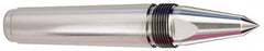 Royal Products - 1.748" Head Diam, Carbide-Tipped Steel Long Point Solid Dead Center - 5MT Morse Taper, 1/2" Point Diam, 8-7/16" OAL - Strong Tooling