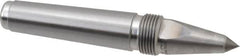 Royal Products - 0.938" Head Diam, Carbide-Tipped Steel Long Point Solid Dead Center - 3MT Morse Taper, 0.38" Point Diam, 5.94" OAL - Strong Tooling