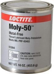 Loctite - 1 Lb Can General Purpose Anti-Seize Lubricant - Molybdenum Disulfide, -29 to 750°F, Gray, Water Resistant - Strong Tooling