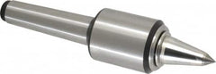 Royal Products - MT3 Taper Shank, 1.7" Head Diam 830 Lb Capacity Carbide Tipped Live Center - 12,000 Max RPM, 2.12" Head Length, 7/8" Point Diam, 1-3/4" Point Len, 180 Lb Max Workpc, 7-23/32" OAL, 3/8" Tip Diam, Long Point - Strong Tooling