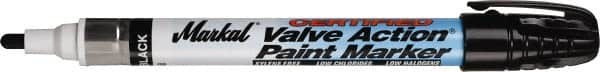 Markal - Black Paint Marker - Fiber Medium Tip, Alcohol Base Ink - Strong Tooling