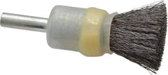 Osborn - 1/2" Brush Diam, Crimped, End Brush - 1/4" Diam Shank, 25,000 Max RPM - Strong Tooling