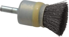 Osborn - 3/4" Brush Diam, Crimped, End Brush - 1/4" Diam Shank, 20,000 Max RPM - Strong Tooling