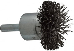 Osborn - 1-1/2" Brush Diam, Crimped, End Brush - 1/4" Diam Shank, 15,000 Max RPM - Strong Tooling