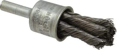 Osborn - 3/4" Brush Diam, Knotted, End Brush - 1/4" Diam Shank, 20,000 Max RPM - Strong Tooling