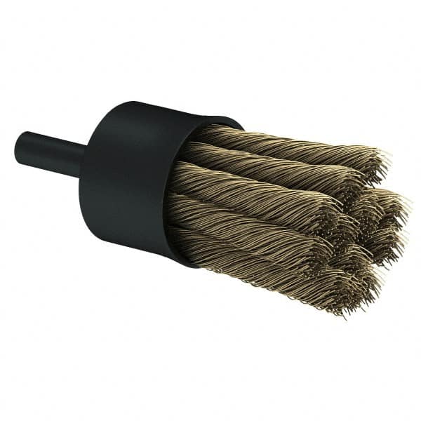 Osborn - 1" Brush Diam, Knotted, End Brush - 1/4" Diam Shank, 20,000 Max RPM - Strong Tooling