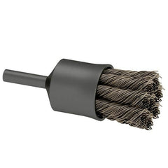 Osborn - 1" Brush Diam, Knotted, End Brush - 1/4" Diam Shank, 20,000 Max RPM - Strong Tooling