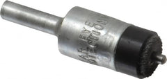 Osborn - 1/2" Brush Diam, End Brush - 1/4" Diam Shank, 1/8" Pilot Diam, 25,000 Max RPM - Strong Tooling