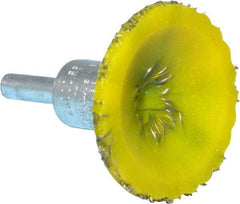 Osborn - 1-3/4" Brush Diam, Encapsulated, Flared End Brush - 1/4" Diam Shank, 25,000 Max RPM - Strong Tooling