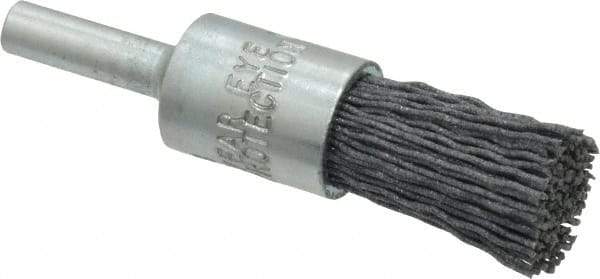 Osborn - 120 Grit, 1/2" Brush Diam, End Brush - Fine Grade, 1/4" Diam Shank, 9,000 Max RPM - Strong Tooling