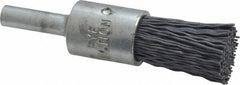 Osborn - 320 Grit, 1/2" Brush Diam, End Brush - Extra Fine Grade, 1/4" Diam Shank, 9,000 Max RPM - Strong Tooling