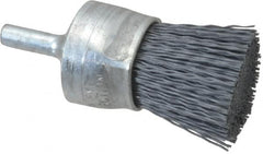 Osborn - 320 Grit, 1" Brush Diam, End Brush - Extra Fine Grade, 1/4" Diam Shank, 9,000 Max RPM - Strong Tooling